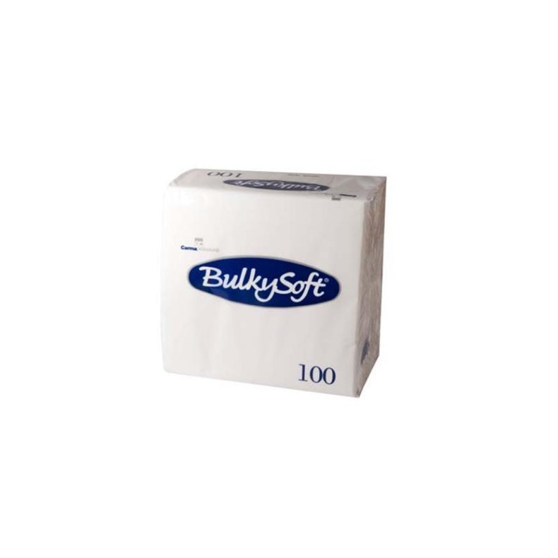 Serviet 33x33 cm 2-lag Hvid, 100 stk.